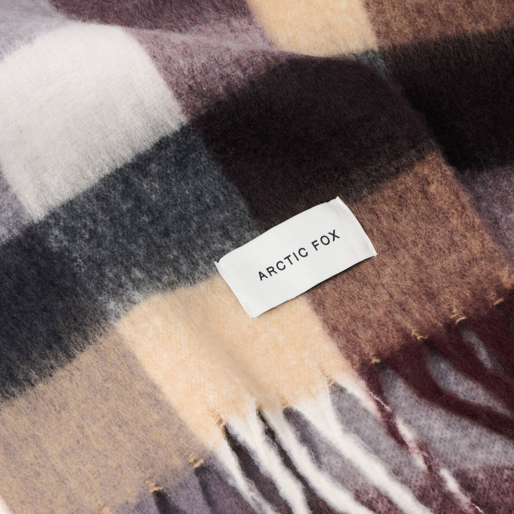 
                      
                        The Reykjavik Scarf - 100% Recycled - Purple/Brown
                      
                    