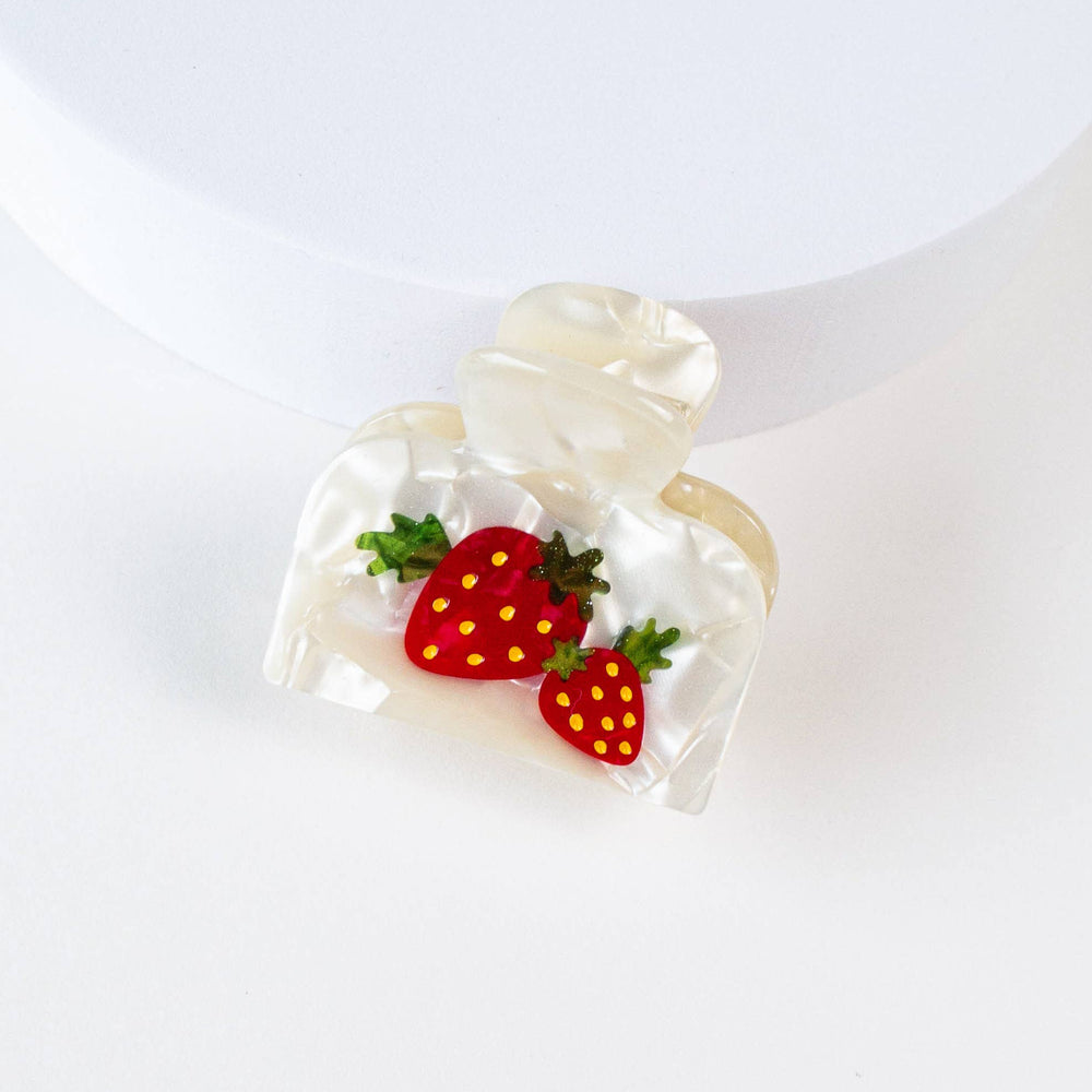 Eco Strawberry Farm Handmade Hair Claw Clip