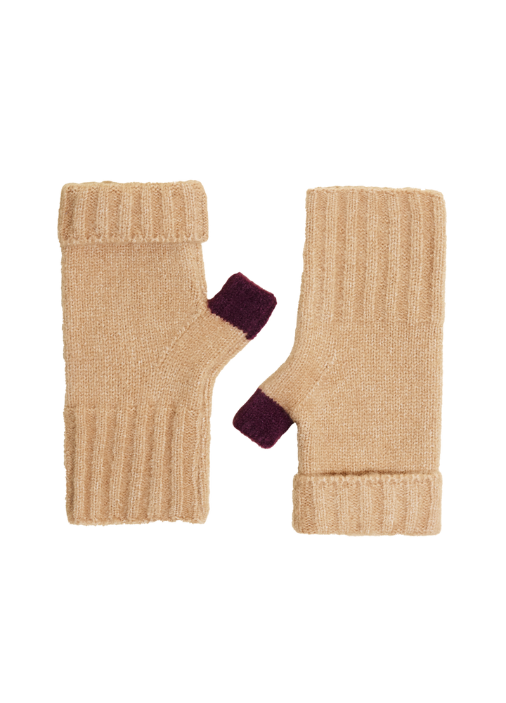 Ladies Cassia Wrist Warmers - Cream