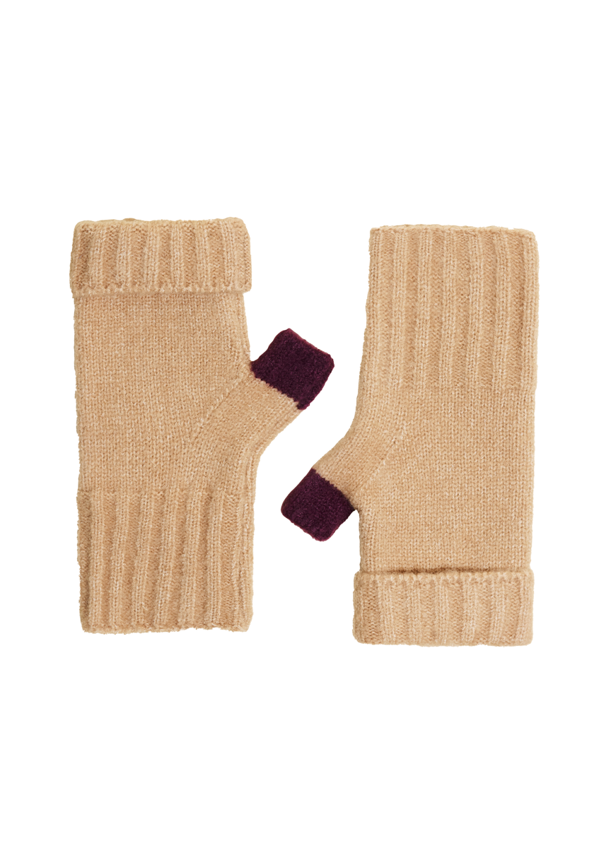 Ladies Cassia Wrist Warmers - Cream