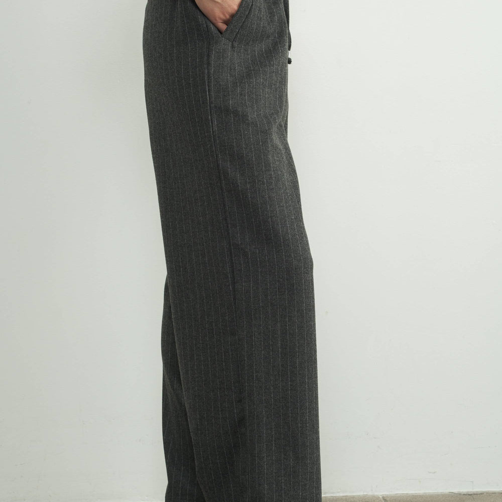 
                      
                        Pin-stripe Waist Elastic Tailored Pants
                      
                    