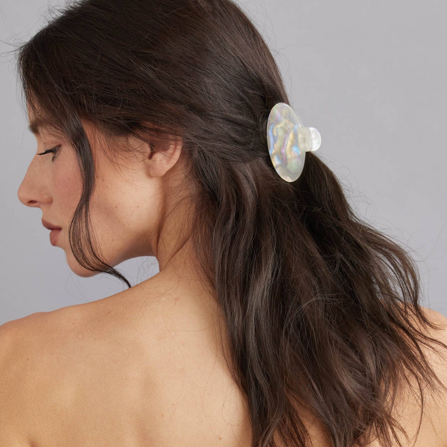 Eco Oval The Rainbow Hair Claw Clip