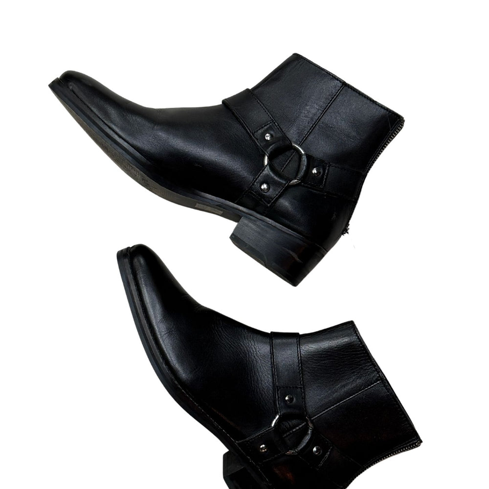 Pre-loved Black Harness Bootie - Size 11