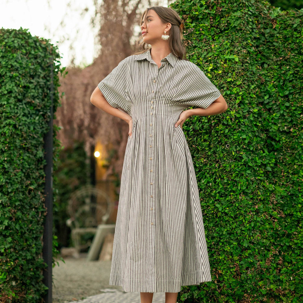 
                      
                        New Striped Button-down Shirt Dress
                      
                    
