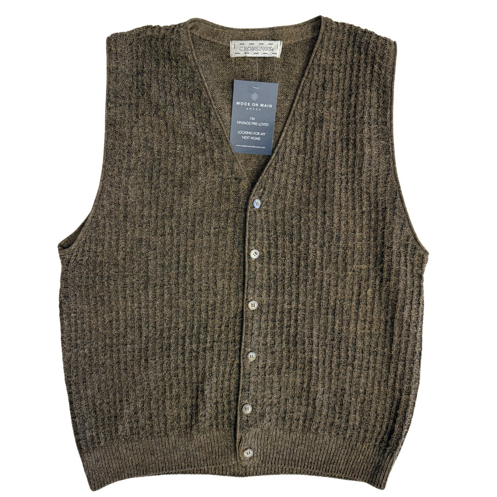 Vintage Crossings Taupe Unisex Vest - Size L