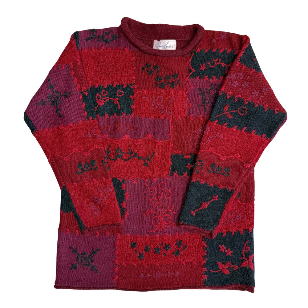 Vintage Jaclyn Smith Red Patch Sweater - Size M