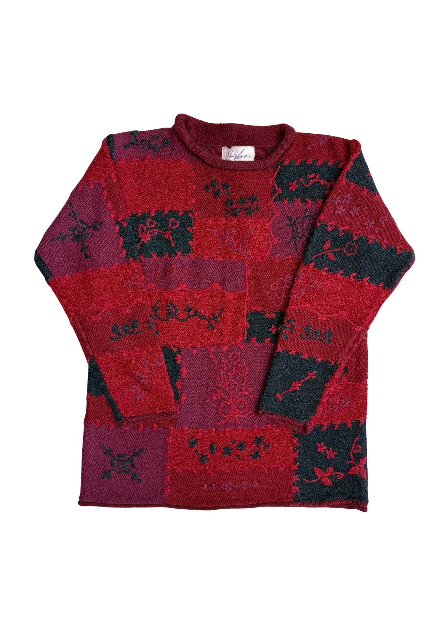 Vintage Jaclyn Smith Red Patch Sweater - Size M