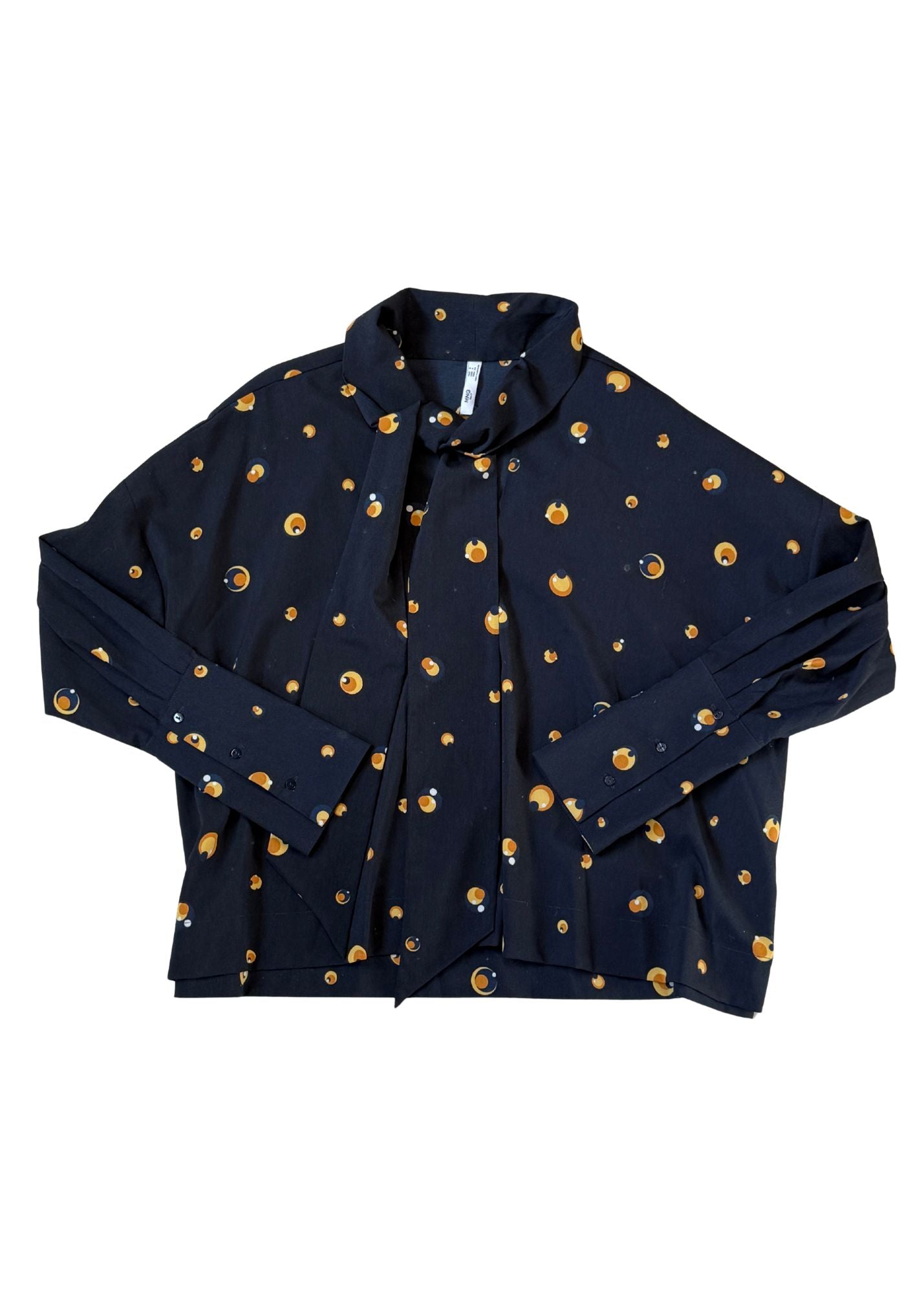 Pre-loved MNG Navy Floral Blouse - Size S