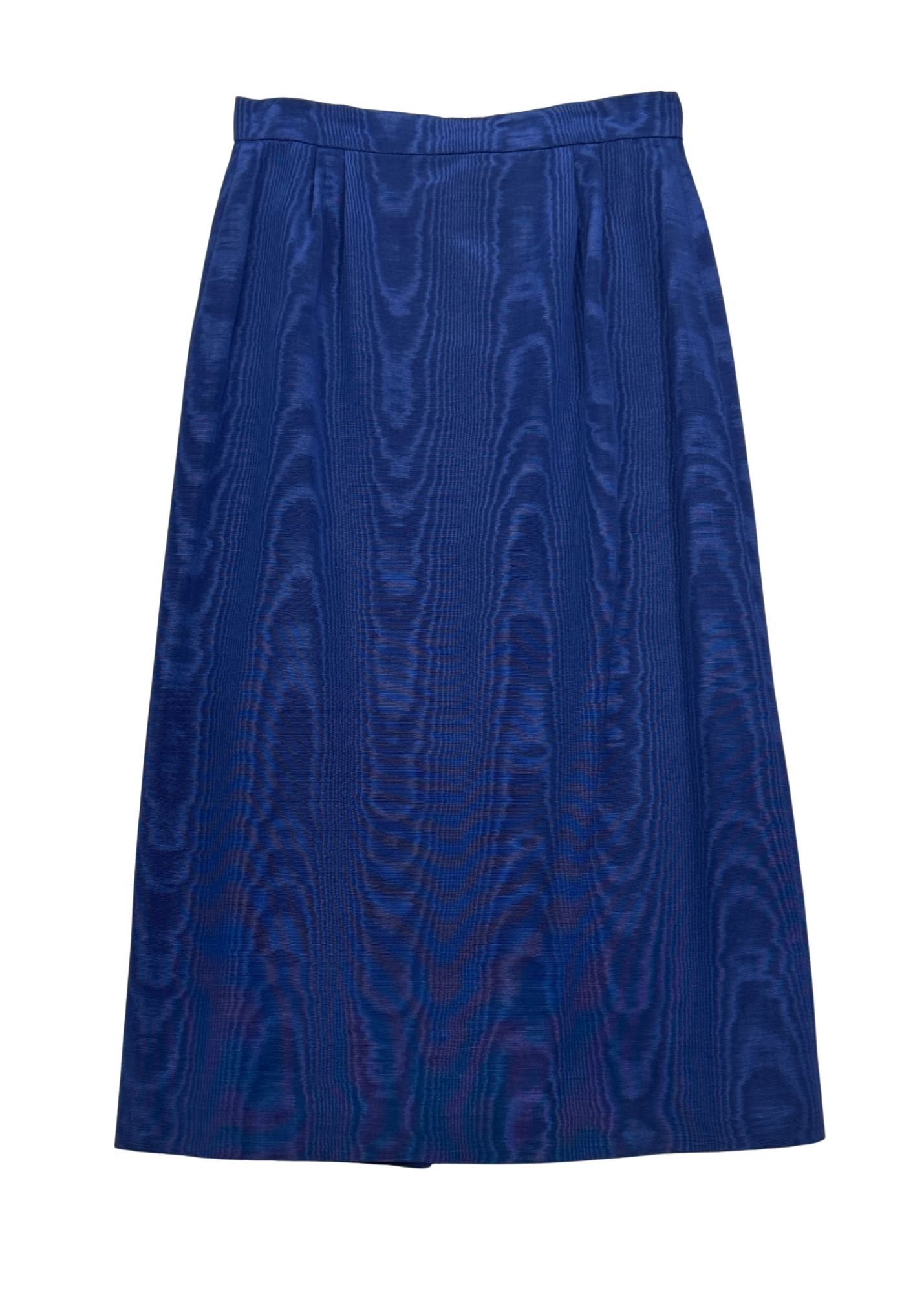 Pre-loved Cobalt Blue Moiré Pencil Skirt - Size M