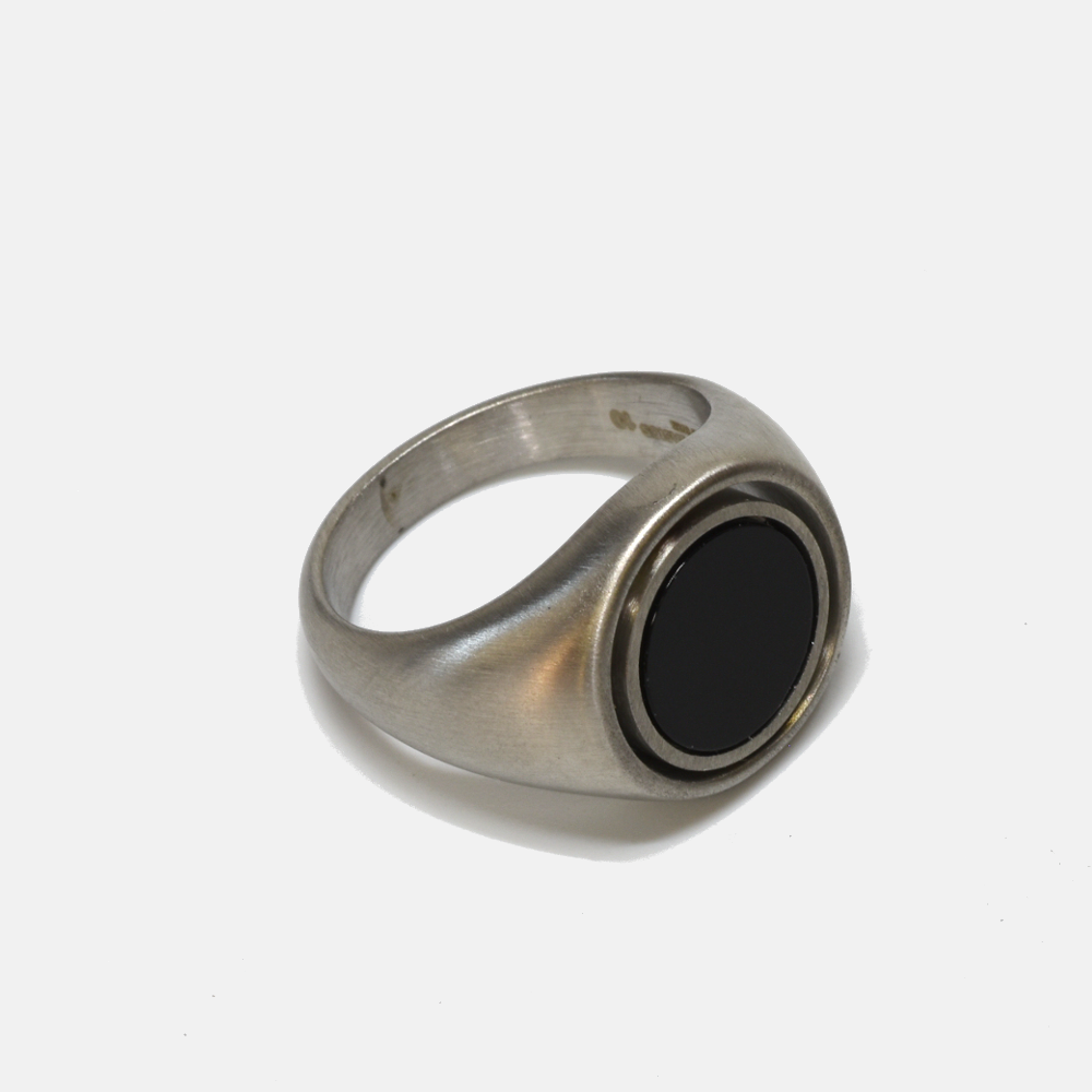 Reversible Tiger Eyes & Onyx Ring - Unisex