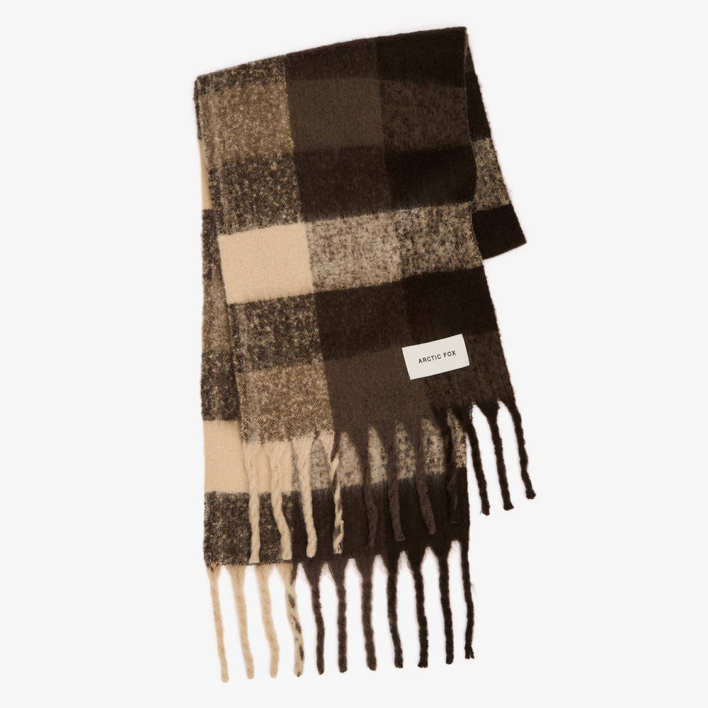 
                      
                        The Reykjavik Scarf - 100% Recycled - Brown Check
                      
                    