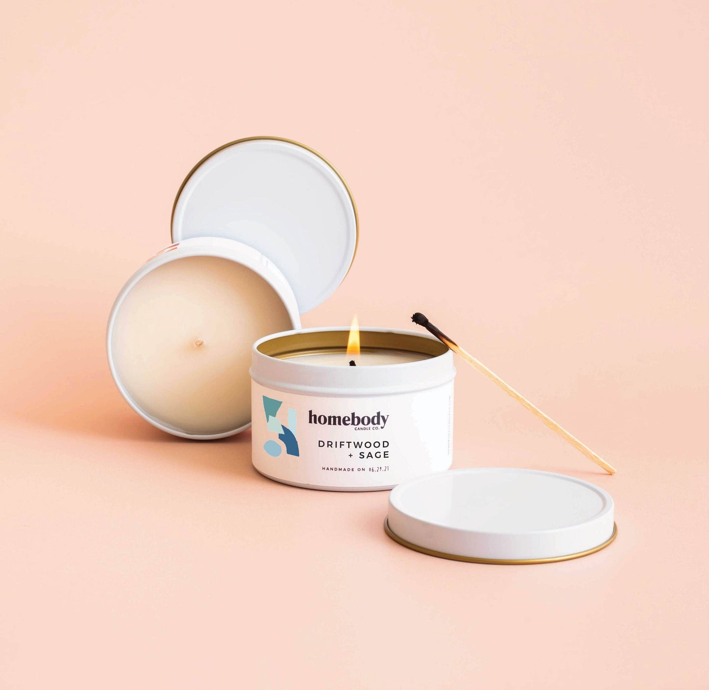 Driftwood + Sage Tin Candle