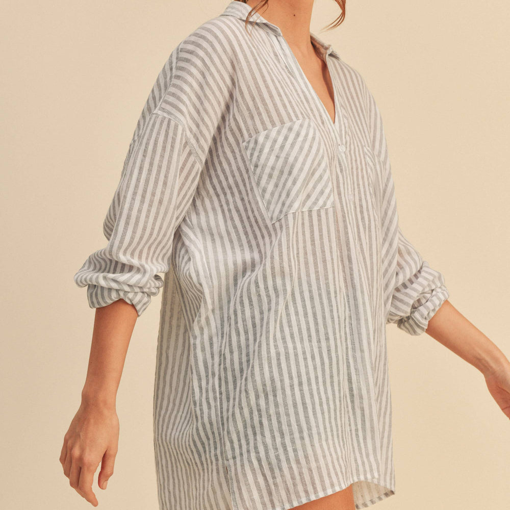 Striped Button Down Shirt