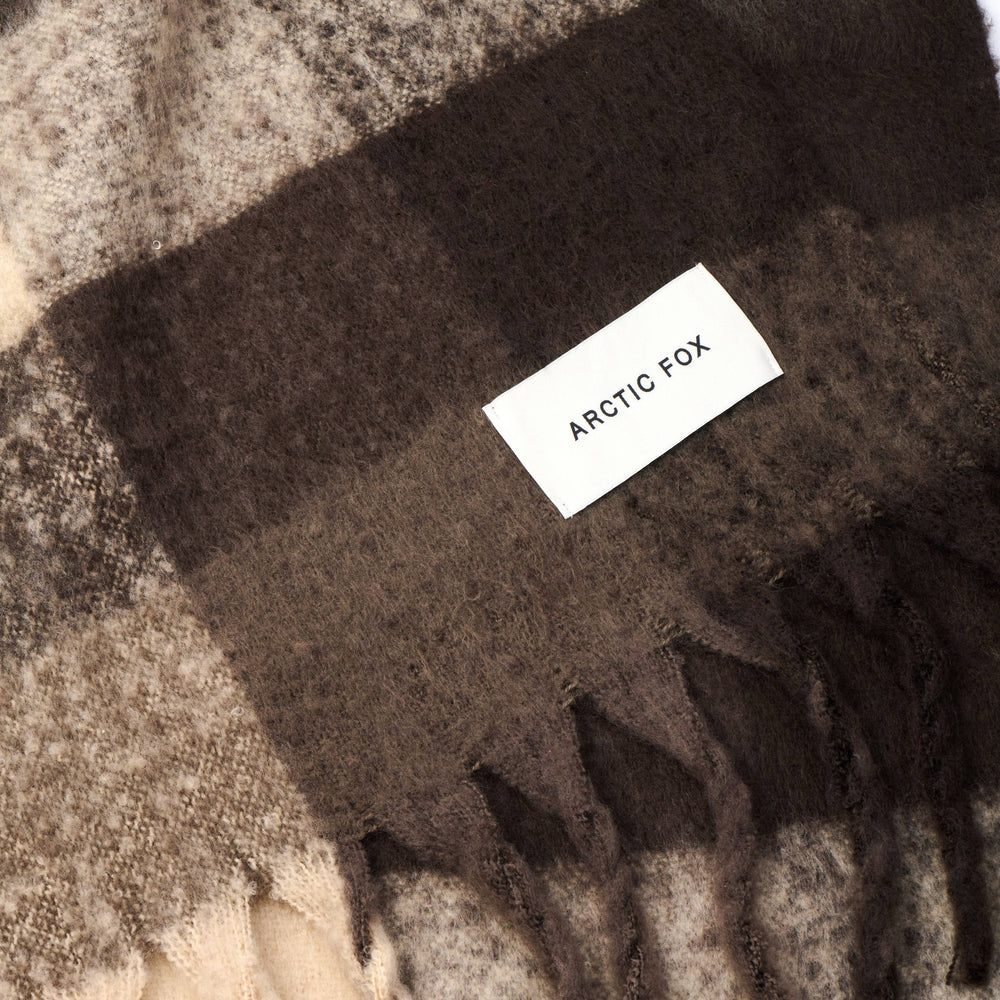 
                      
                        The Reykjavik Scarf - 100% Recycled - Brown Check
                      
                    
