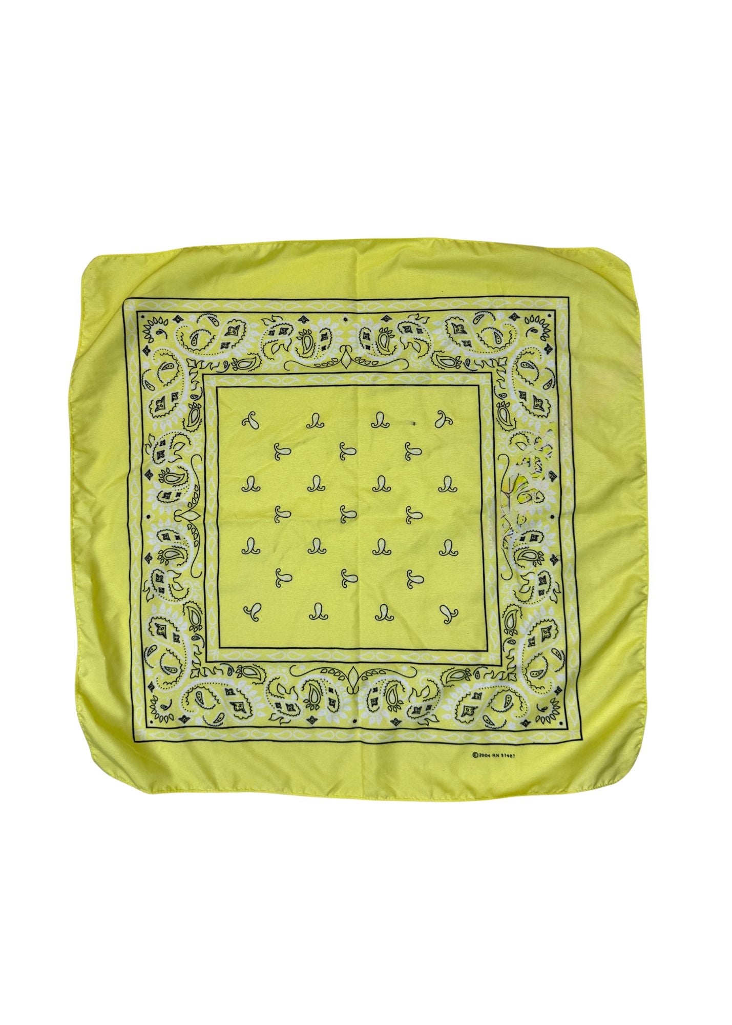 Vintage Yellow Bandana Scarf