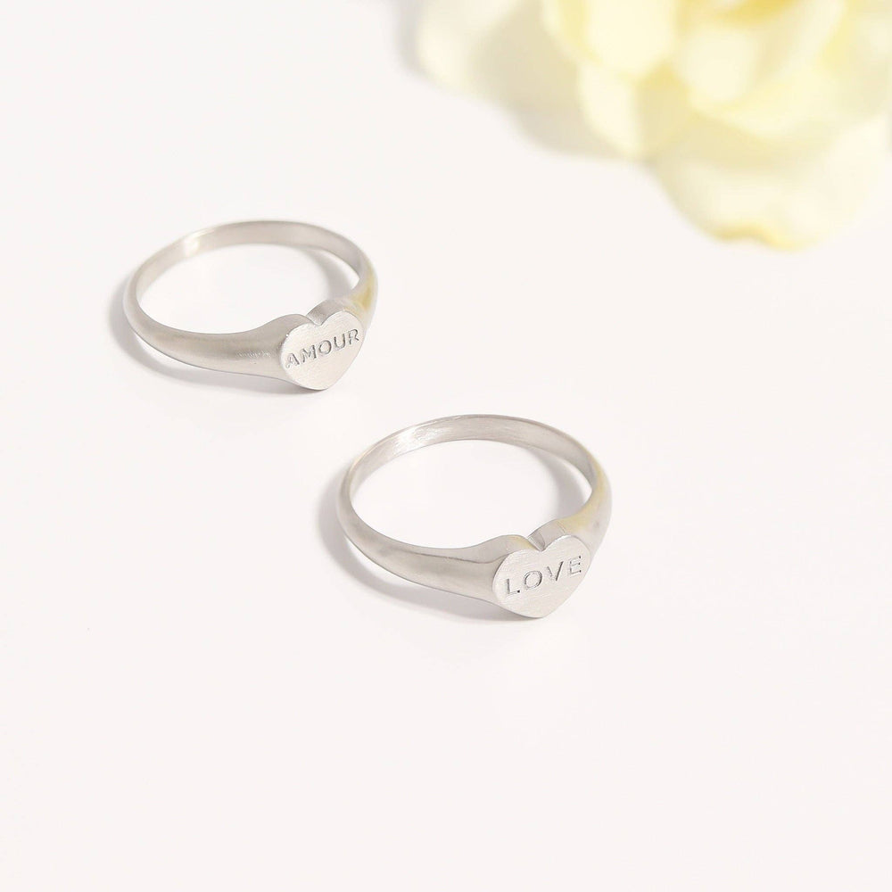 
                      
                        Amour Heart Signet Ring
                      
                    