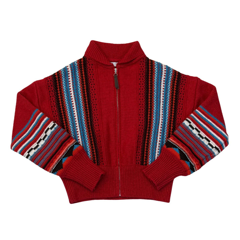 Pre-loved Red Apres Ski Full Zip Sweater - Size S