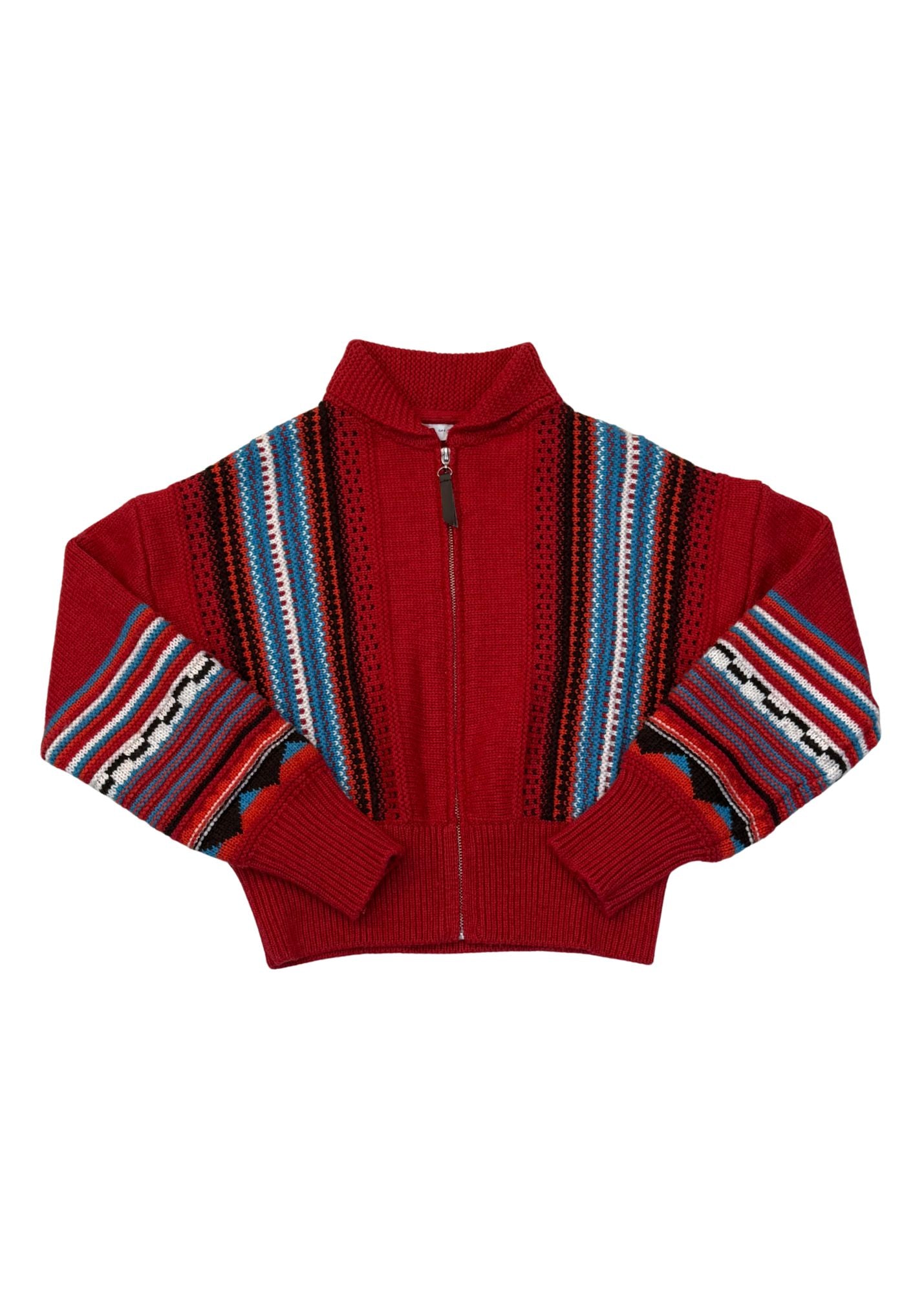 Pre-loved Red Apres Ski Full Zip Sweater - Size S