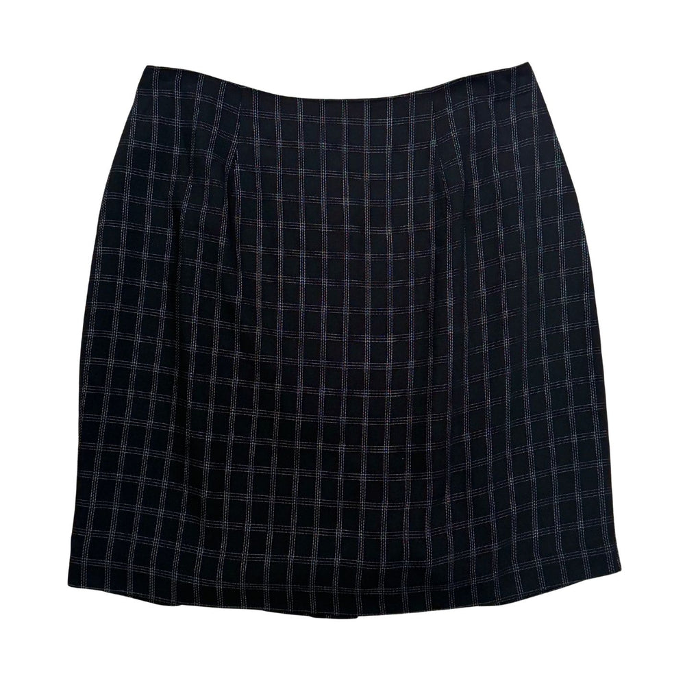 Pre-loved Black Check Mini Skirt - Size L