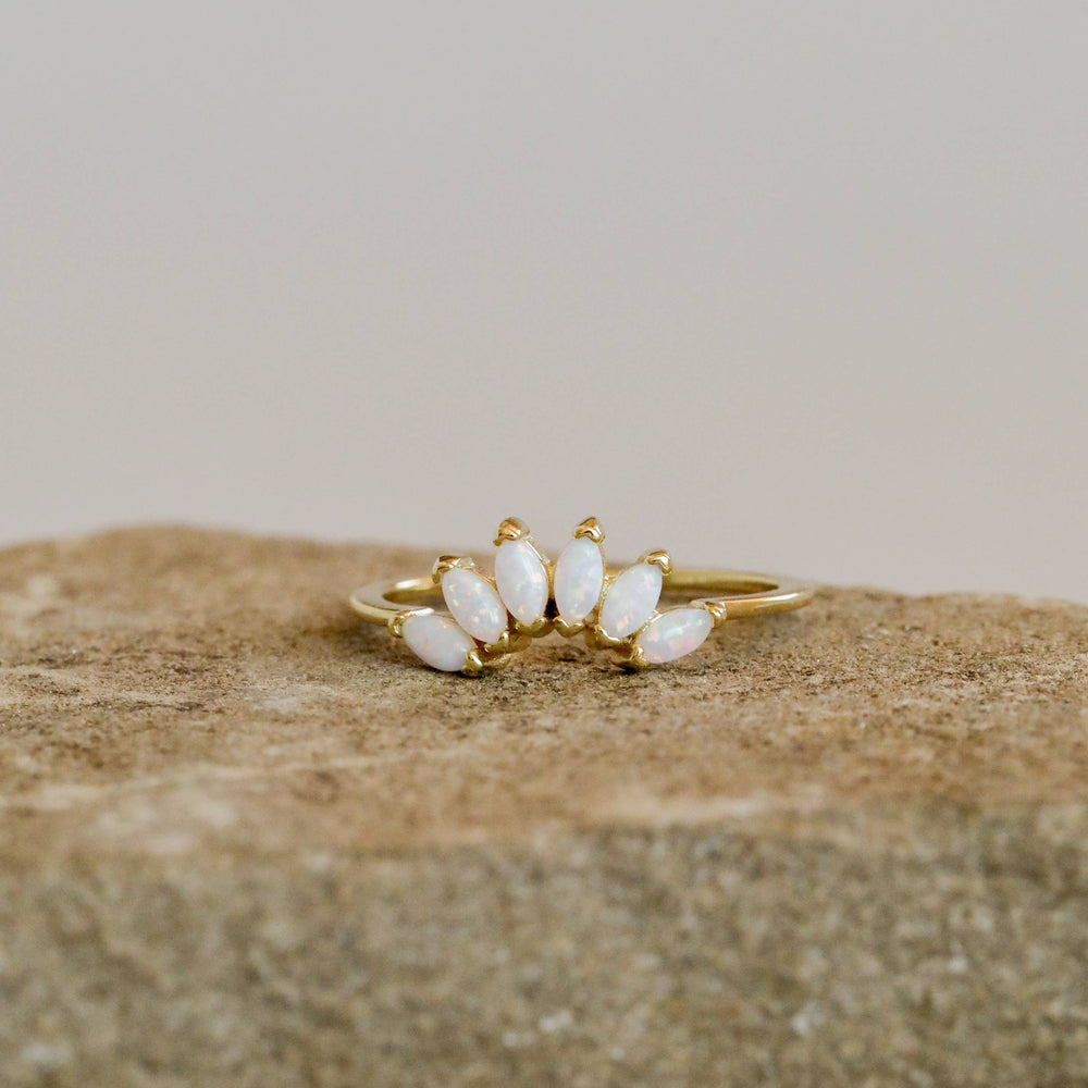 Gold Rings - Opal Crown