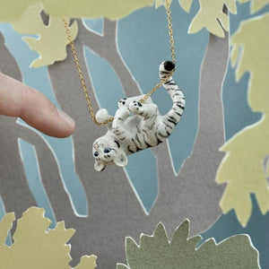 White Tiger Cub Necklace