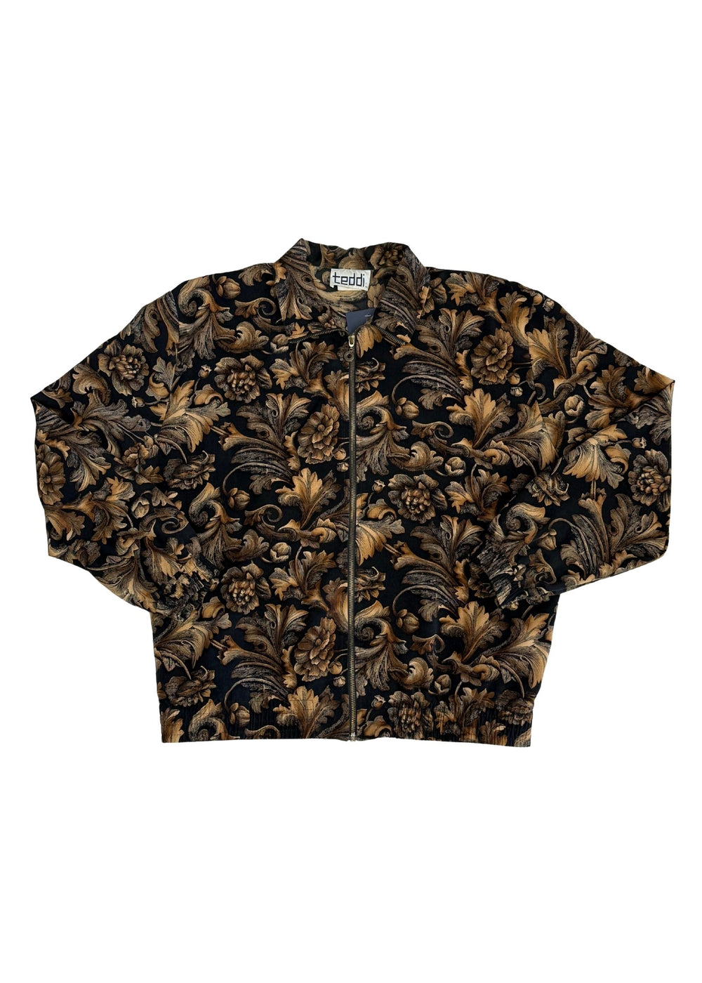 Pre-loved Floral Zipper Jacket - Size M/L