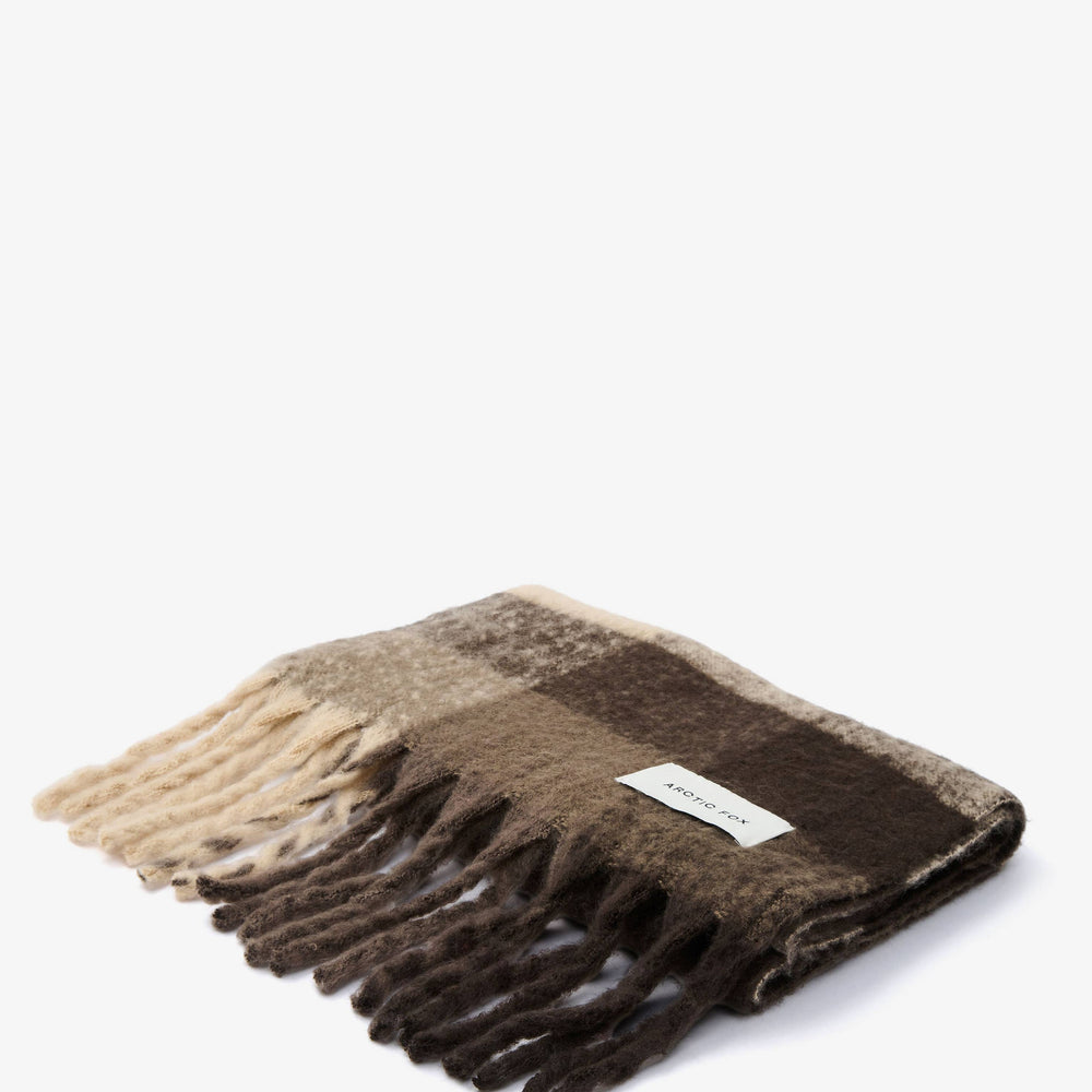 
                      
                        The Reykjavik Scarf - 100% Recycled - Brown Check
                      
                    