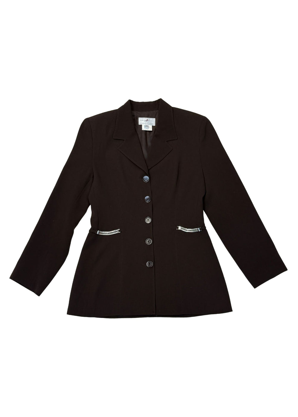 Pre-loved Vertigo Chocolate Brown Chain Detail Blazer - Size M