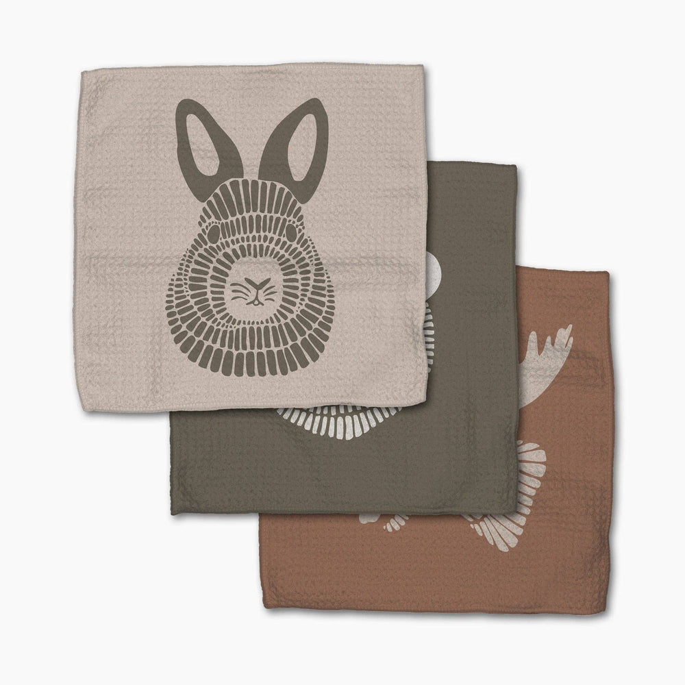 Forest Animals Dishcloth Set