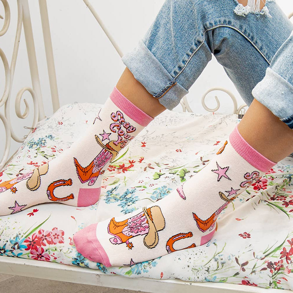 
                      
                        Giddy Up | Women's Western Fun Saying Crew Socks
                      
                    