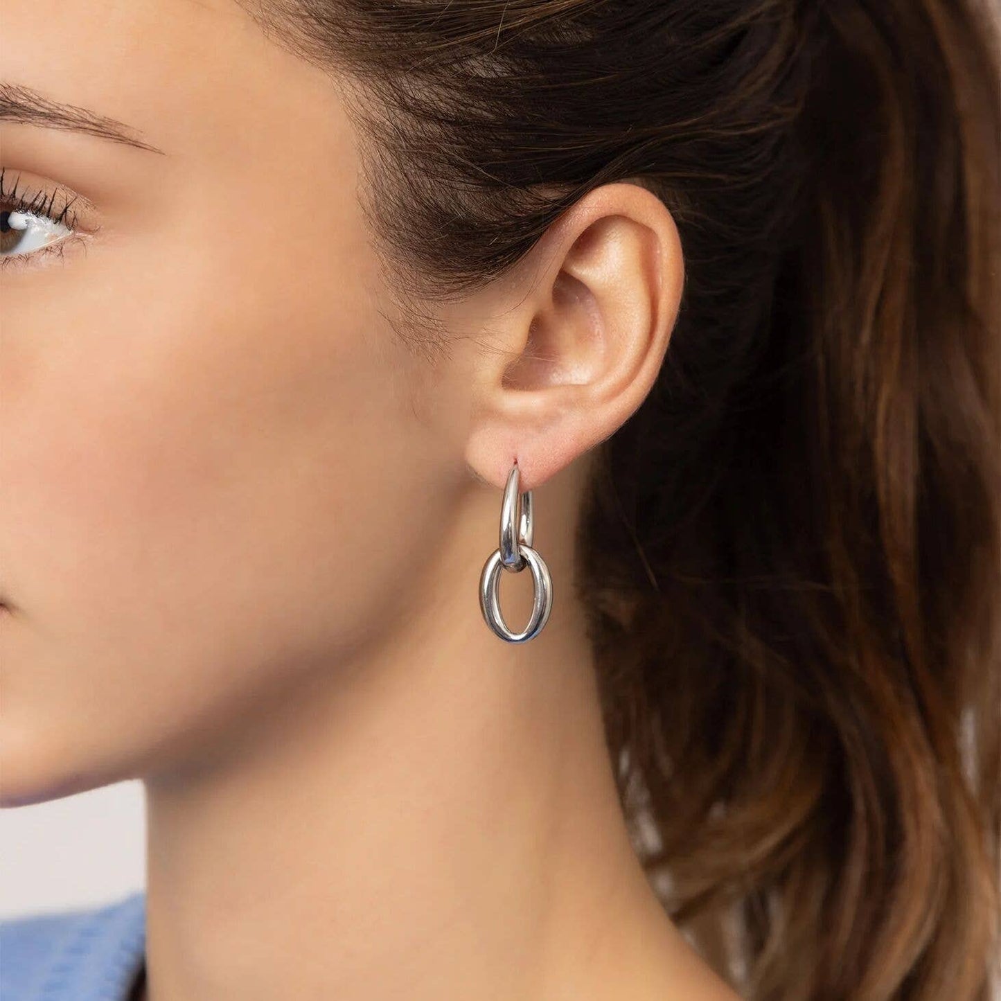 Double Hoop Dangle Earrings