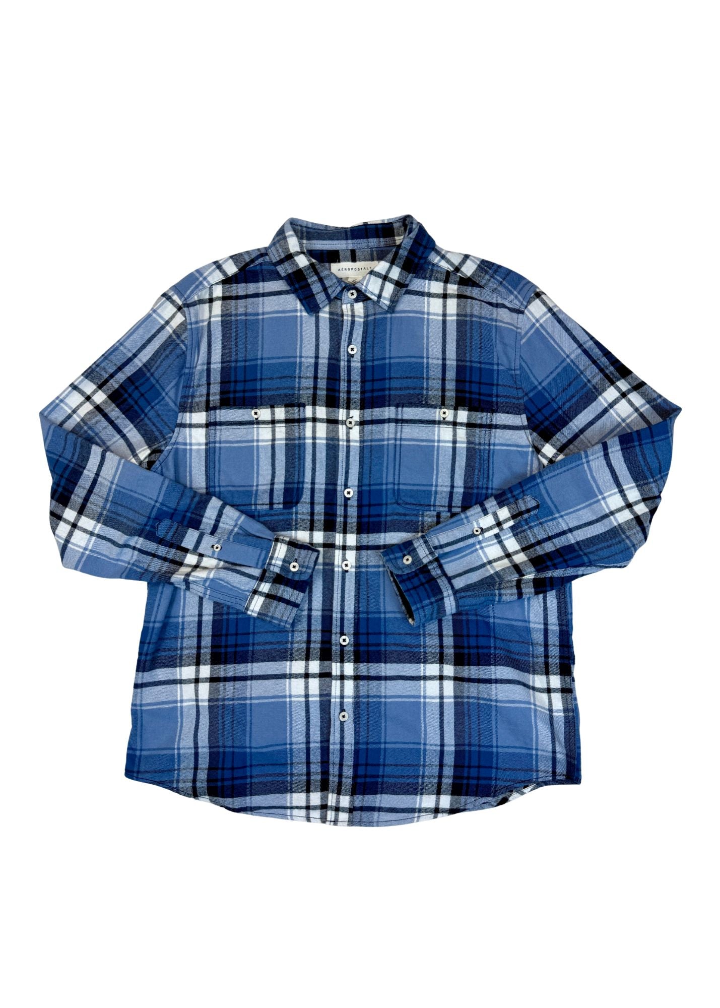 Pre-loved Aeropostale Blue Flannel - Size M