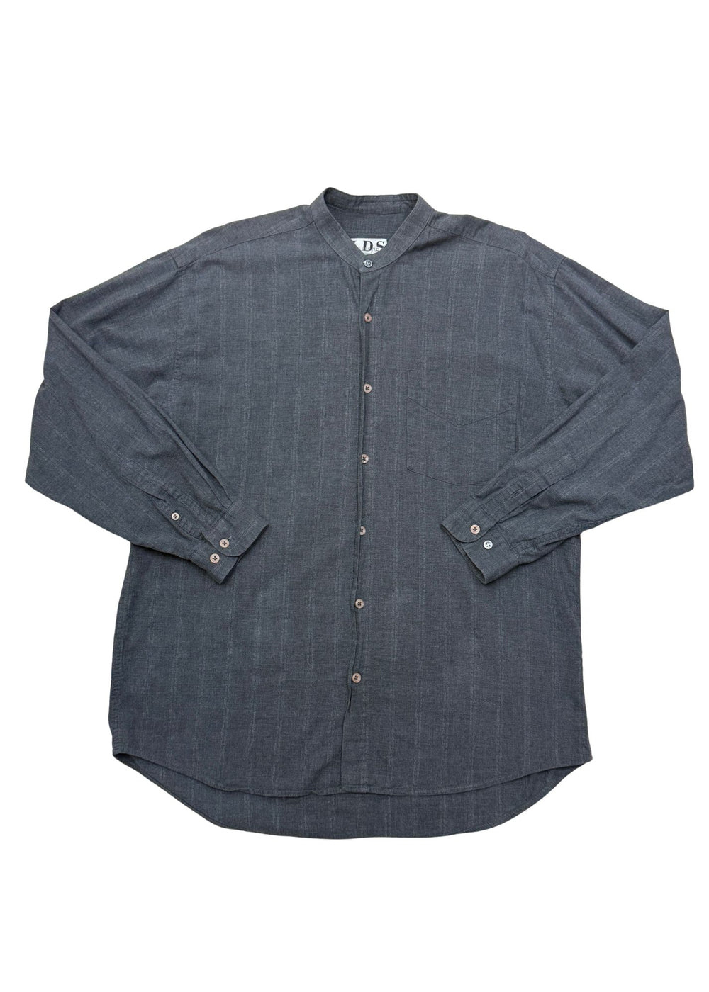 Pre-loved Unisex Gray Button-down Top - Size M