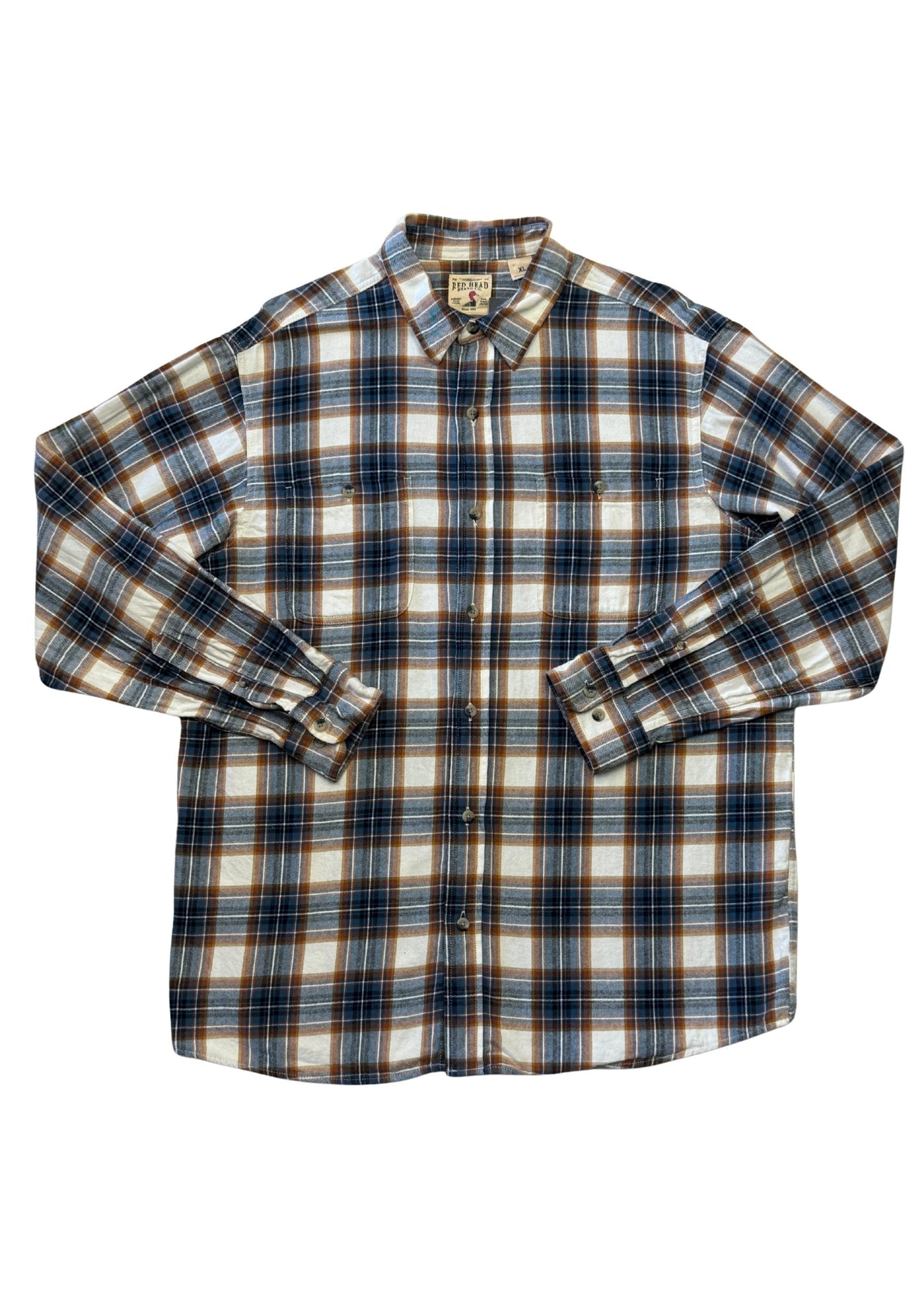 Pre-loved Red Head Brand Co. Flannel Blue & Clay Shirt - Size XL
