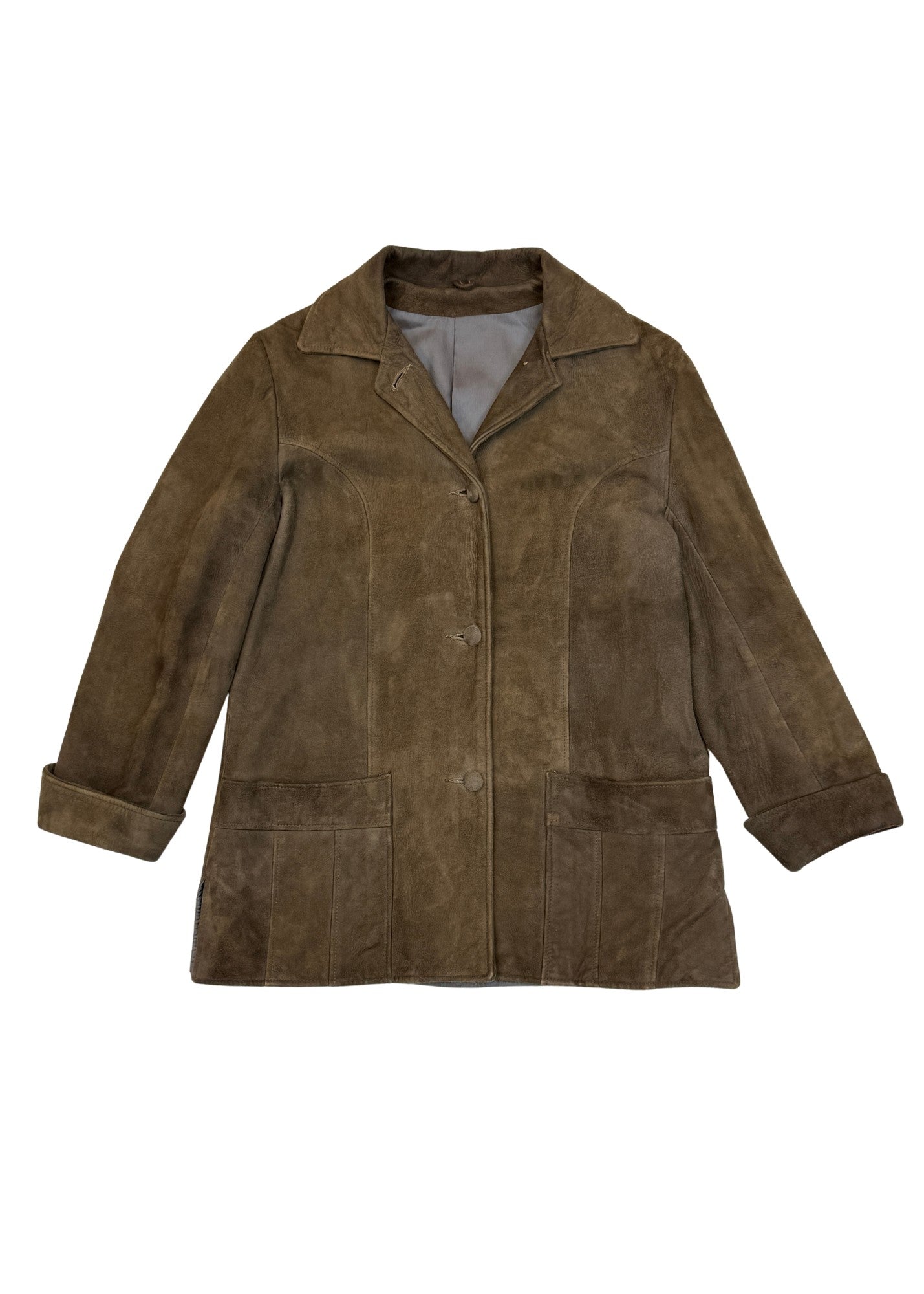 Vintage Brown Suede Jacket - Size S