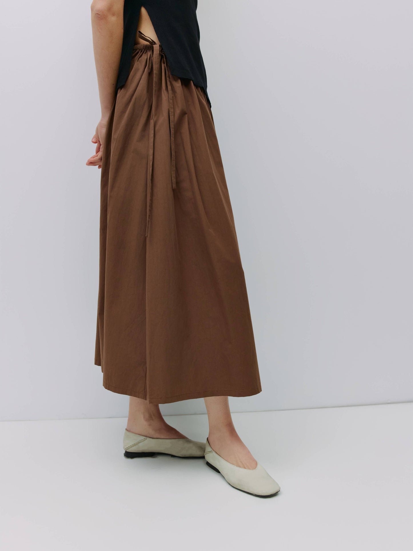 The Kiana Midi Skirt with Side Waist Ties