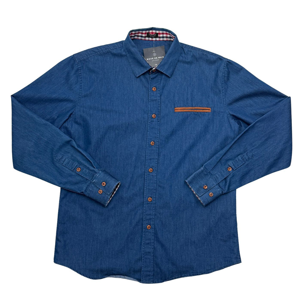 Pre-loved Denim Button-down Top - Size S