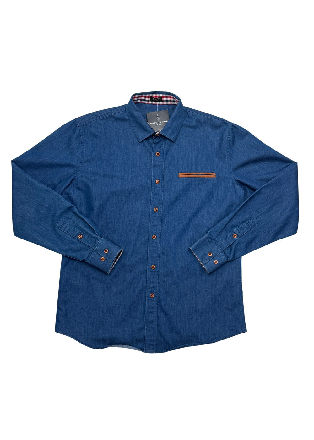 Pre-loved Denim Button-down Top - Size S