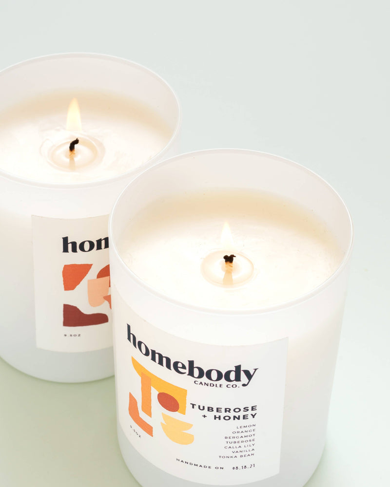 Tuberose + Honey Burn and Bloom Candle