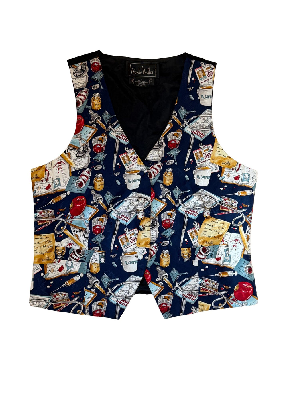 Pre-loved Nicole Miller Your Vices Silk Vest - Size L