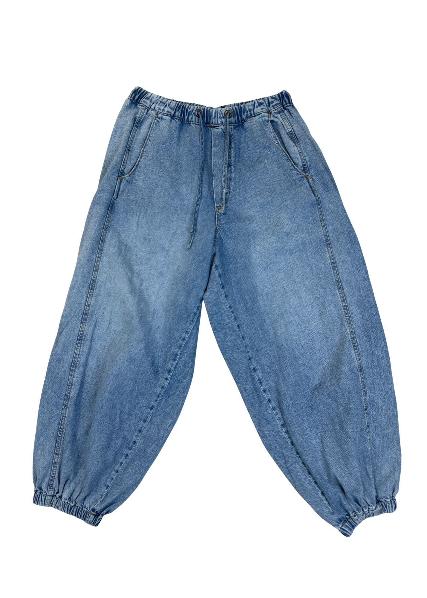 DW Pre-loved Drawstring Baggy Jeans - Size XS