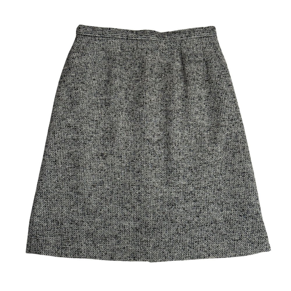 Pre-loved Black & White Tweed Skirt - Size XL