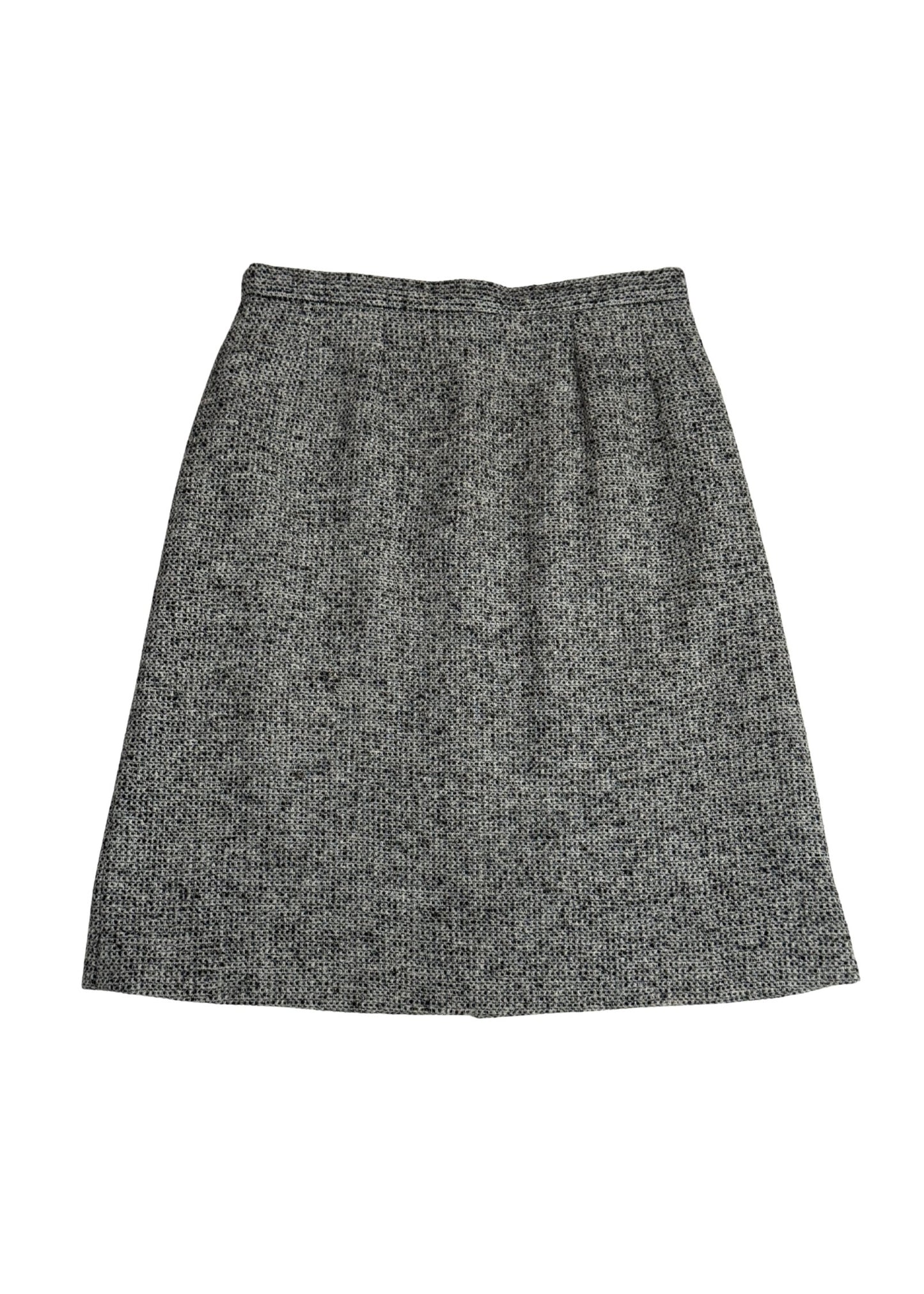 Pre-loved Black & White Tweed Skirt - Size XL