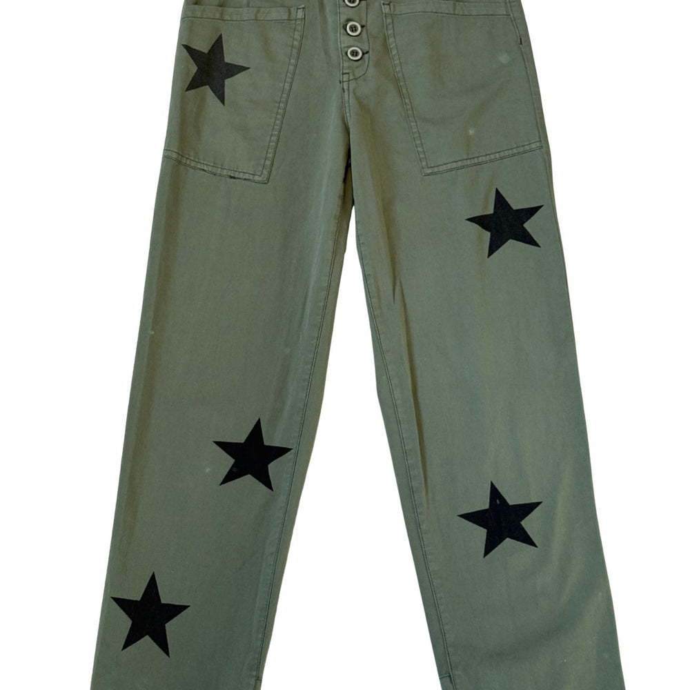 Pre-loved Pistola Star Print Tammy High Rise Trousers- Size S