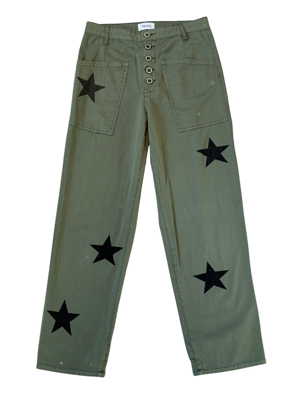 Pre-loved Pistola Star Print Tammy High Rise Trousers- Size S