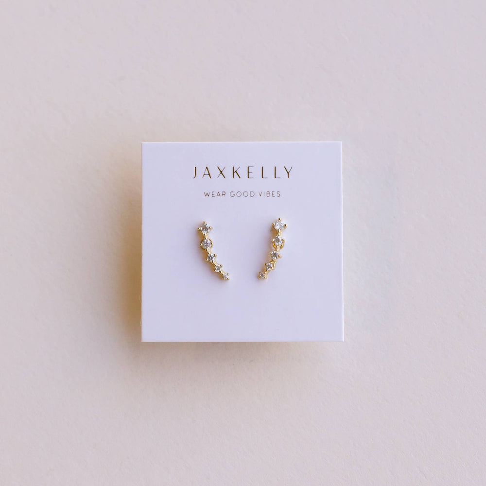 
                      
                        Crawler - White CZ - Gold Earrings
                      
                    