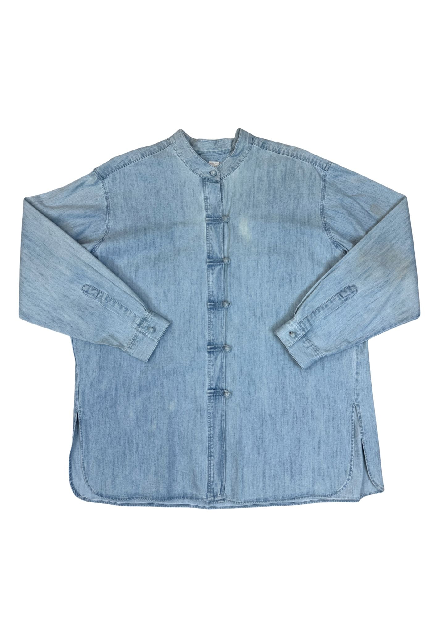Pre-loved J. Jill Denim Long Sleeve Toggle Top - Size L