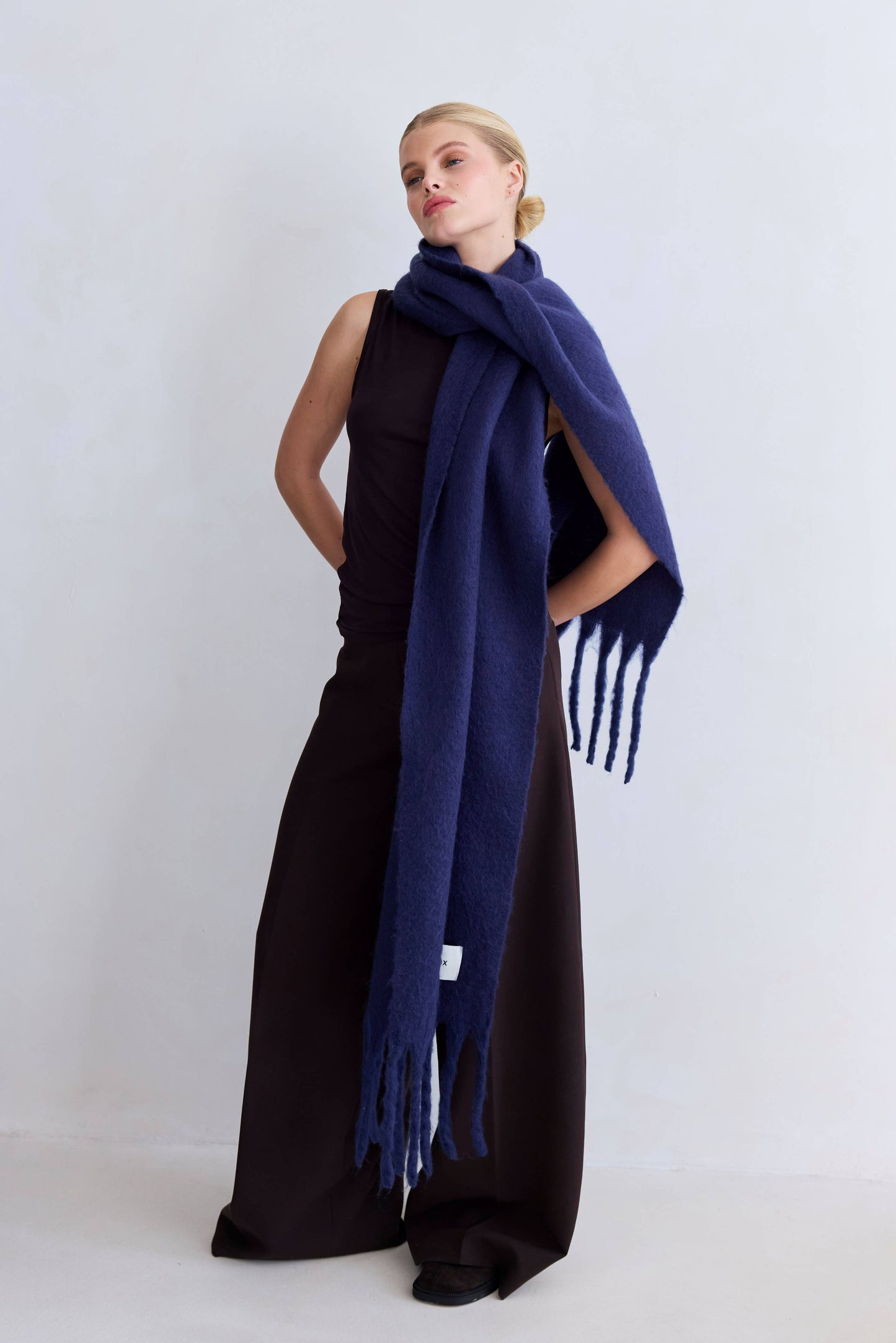 The Reykjavik Scarf - 100% Recycled - Midnight Blue - FW25