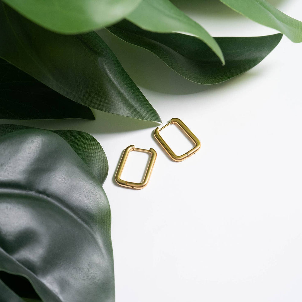 
                      
                        Rounded Rectangle Everyday Huggie Earrings
                      
                    