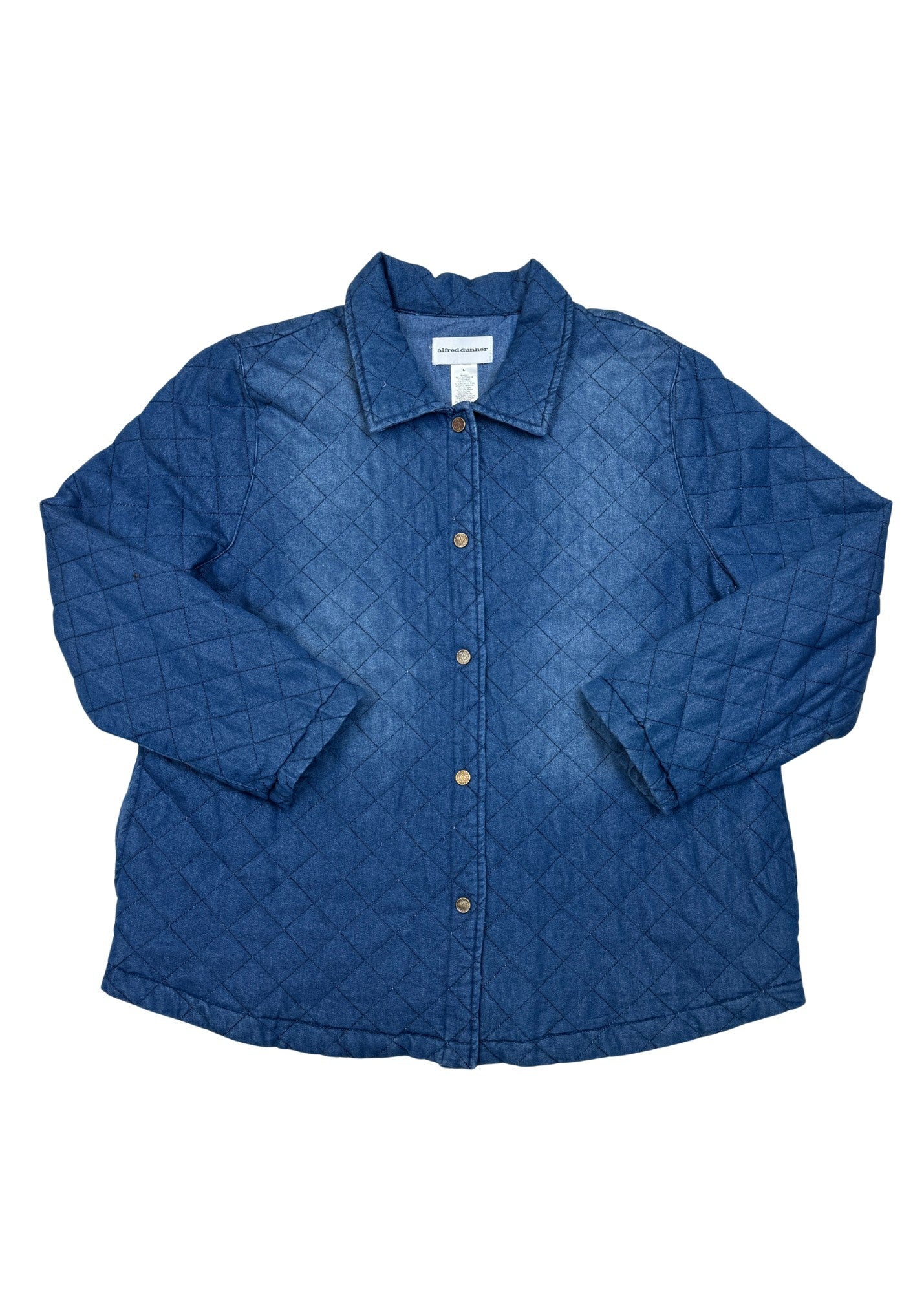 Pre-loved Alfred Dunner Quilted Denim Jacket - Size L